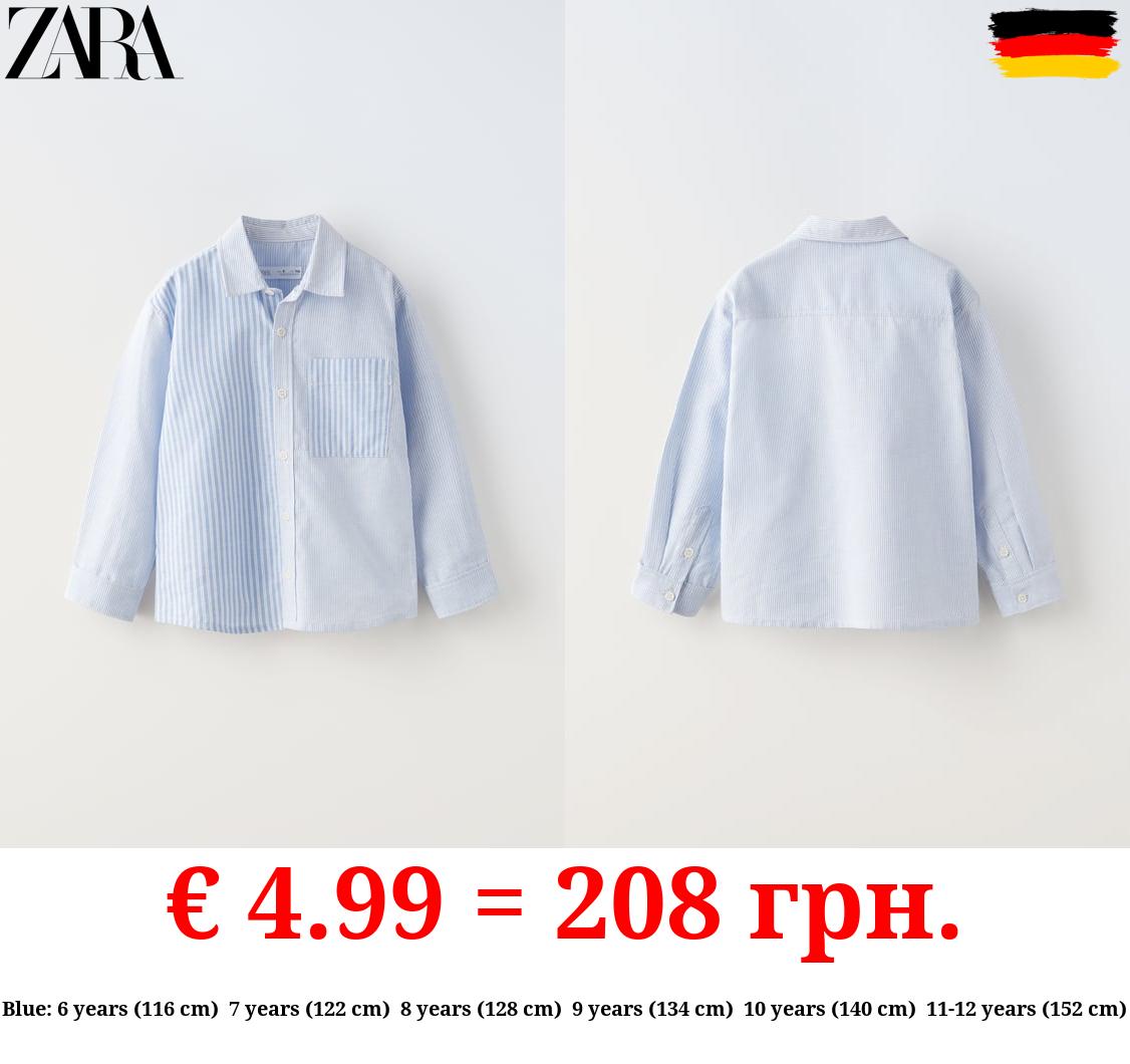 STRIPED PATCHWORK SHIRT