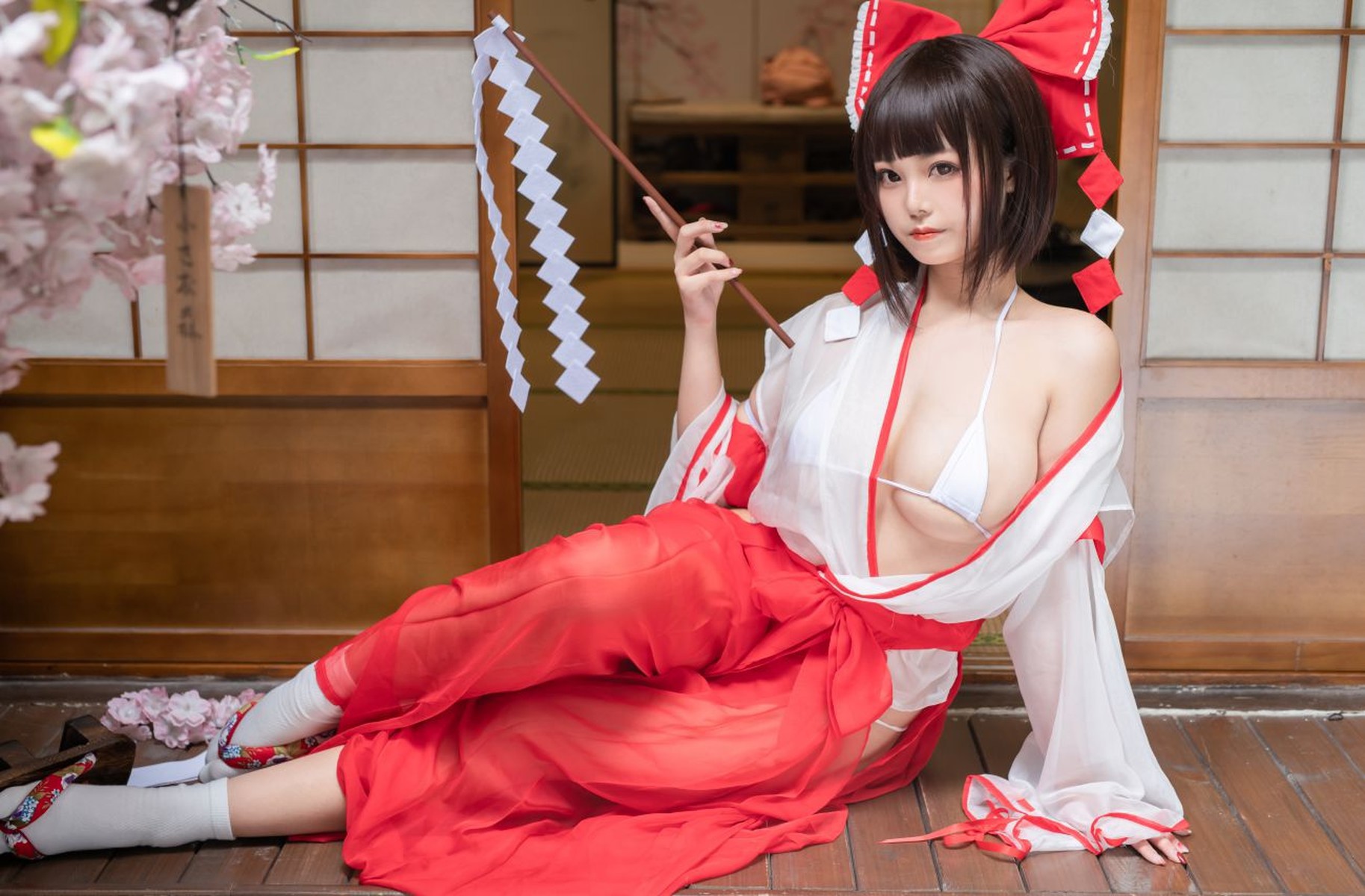 蜜汁貓裘 Cosplay 巫女 Miko Sister 12