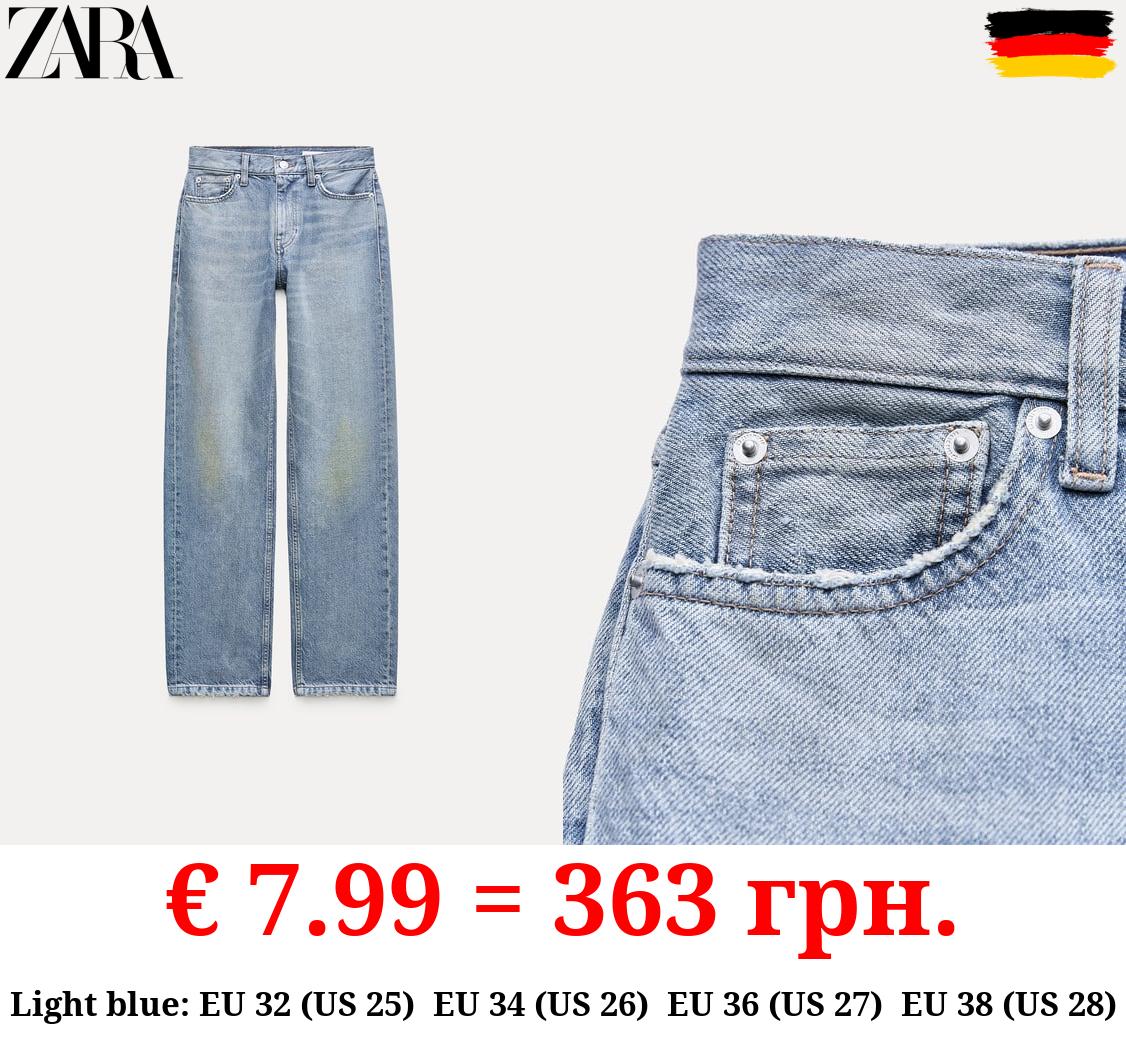 ZW COLLECTION STRAIGHT-LEG MID-RISE JEANS