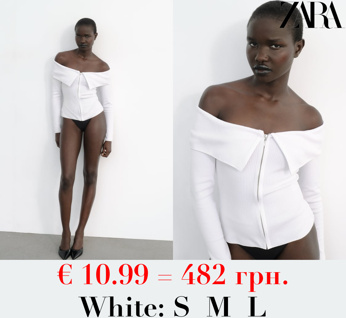 OFF-THE-SHOULDER RIBBED TOP