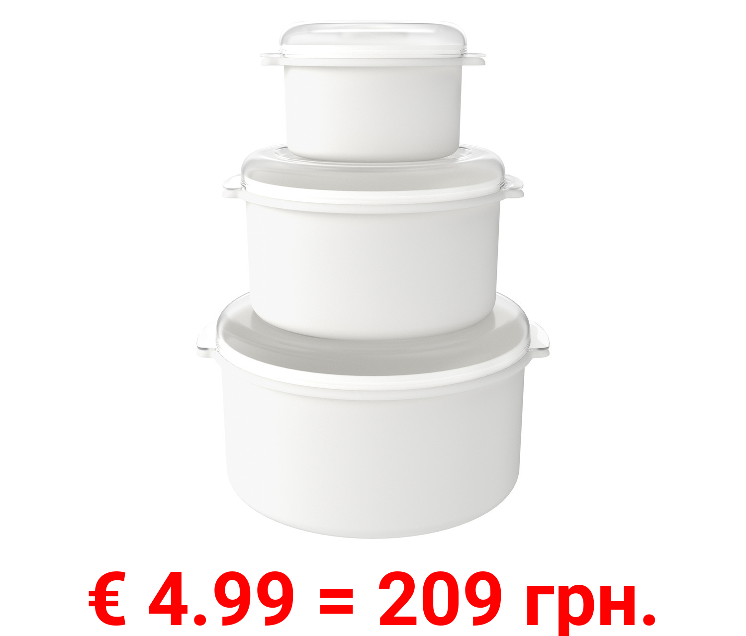 ERNESTO® Mikrowellendosen-Set, 3-teilig, mit Ventil