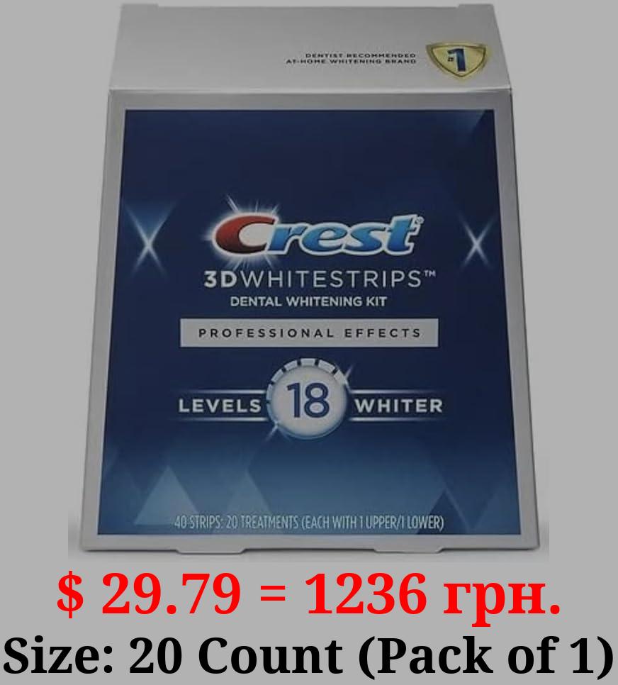Crest 3D No Slip Whitestrips Professional Effects Teeth Whitening Kit 20 ea