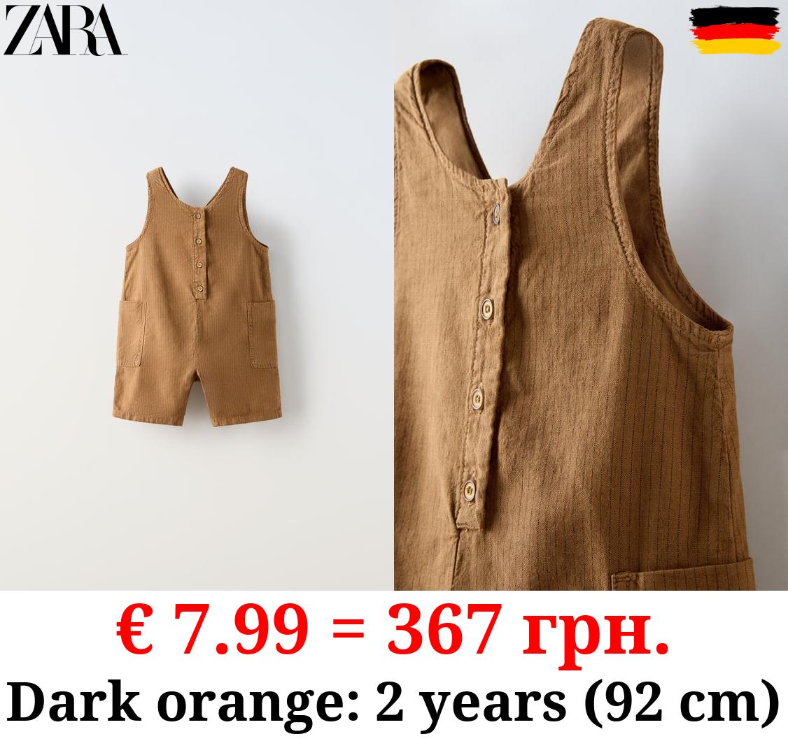 STRIPED LINEN BLEND JUMPSUIT