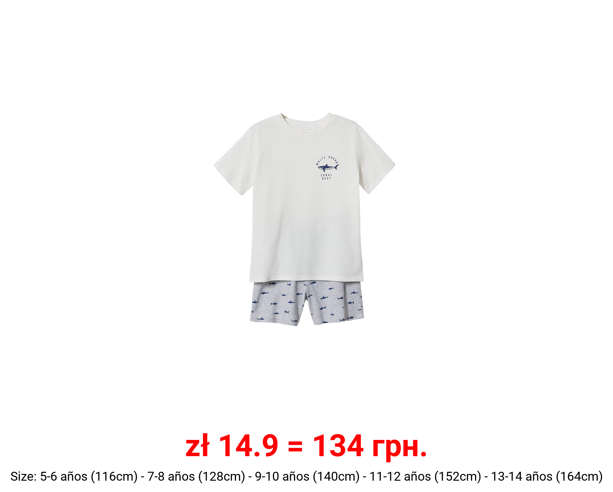 Pijama corto algodón