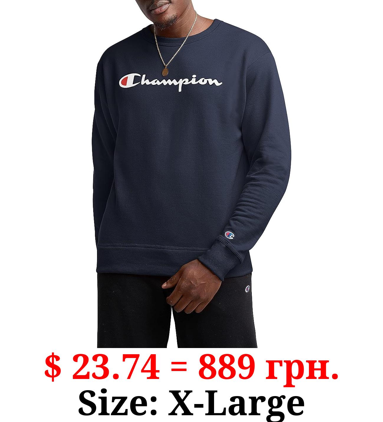 Champion Men's Sweatshirt, Powerblend, Fleece Midweight Crewneck Sweatshirt (Reg. Or Big & Tall)