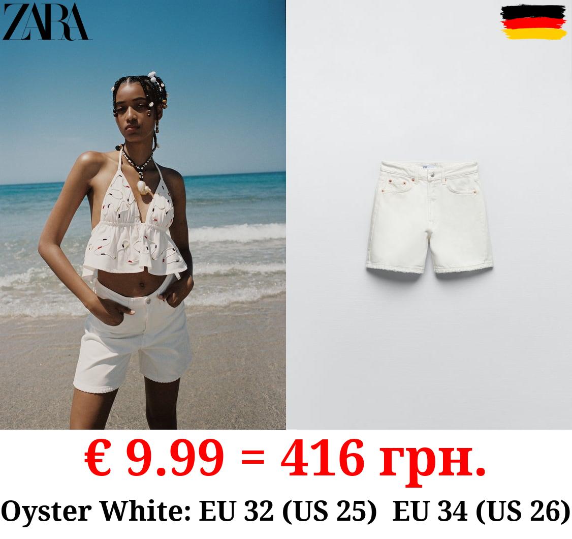 TRF REGULAR FIT MID-RISE BERMUDA SHORTS