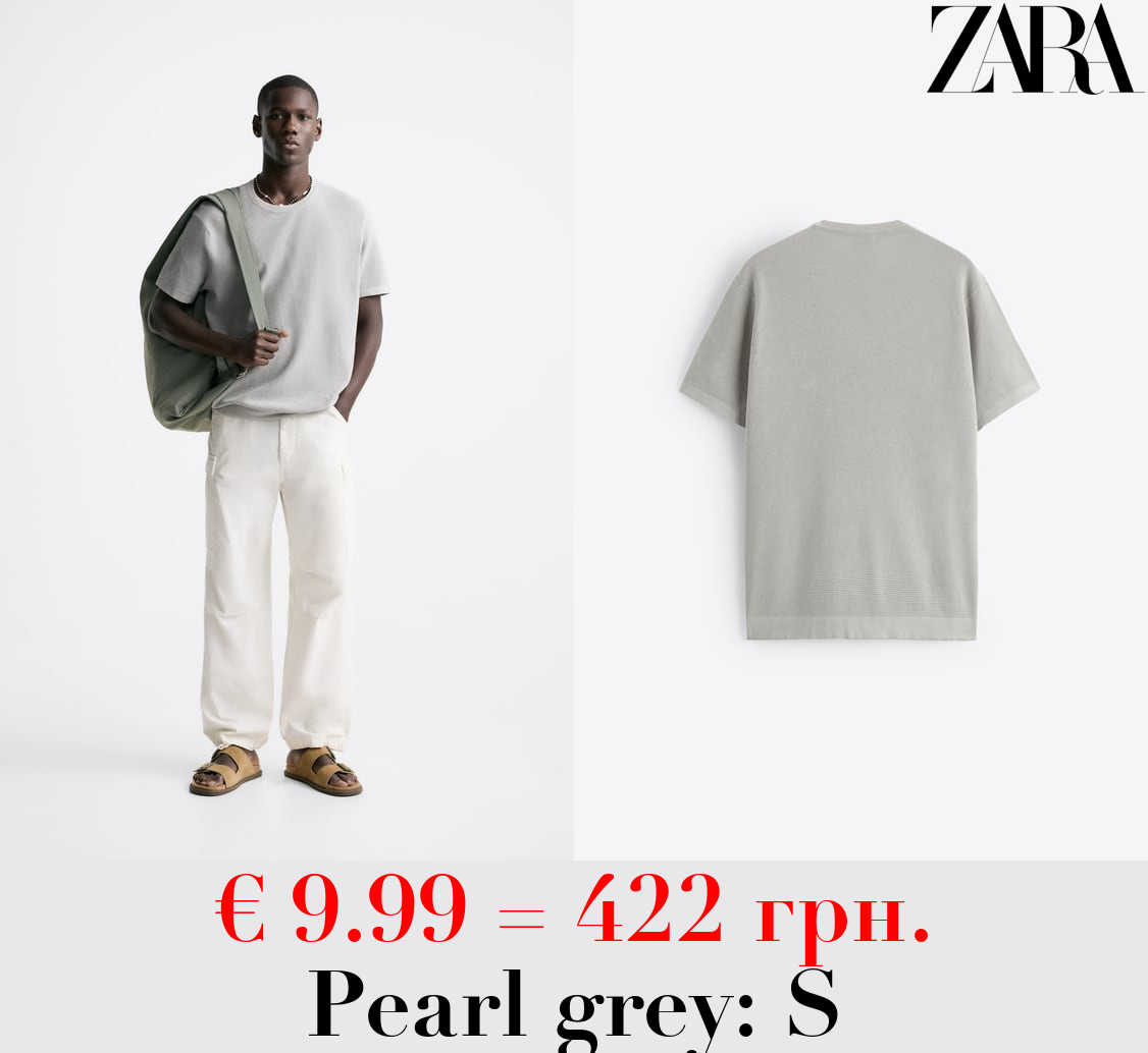 TEXTURED KNIT T-SHIRT