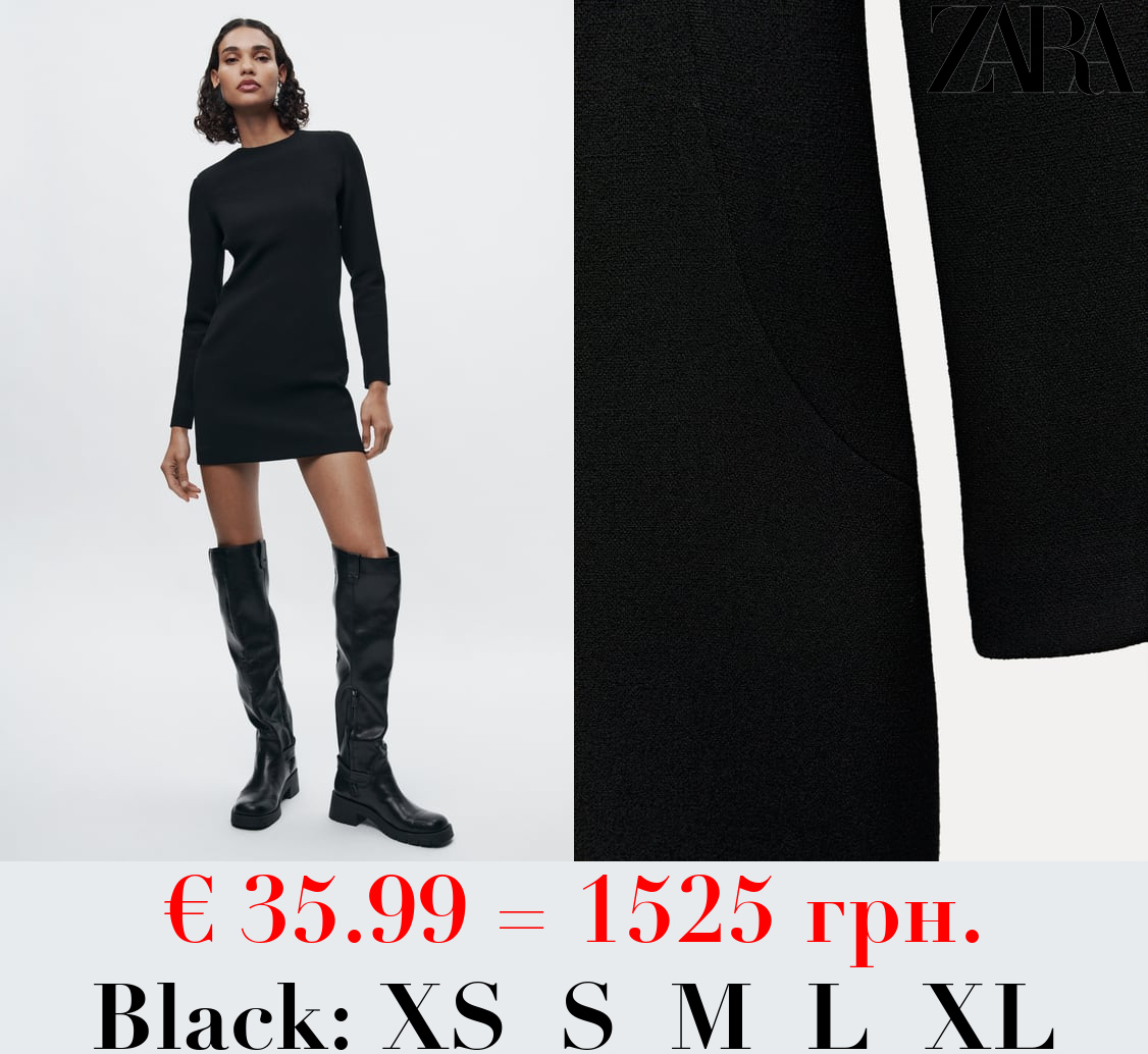 ZW COLLECTION SHORT DRESS WITH SHOULDER PADS