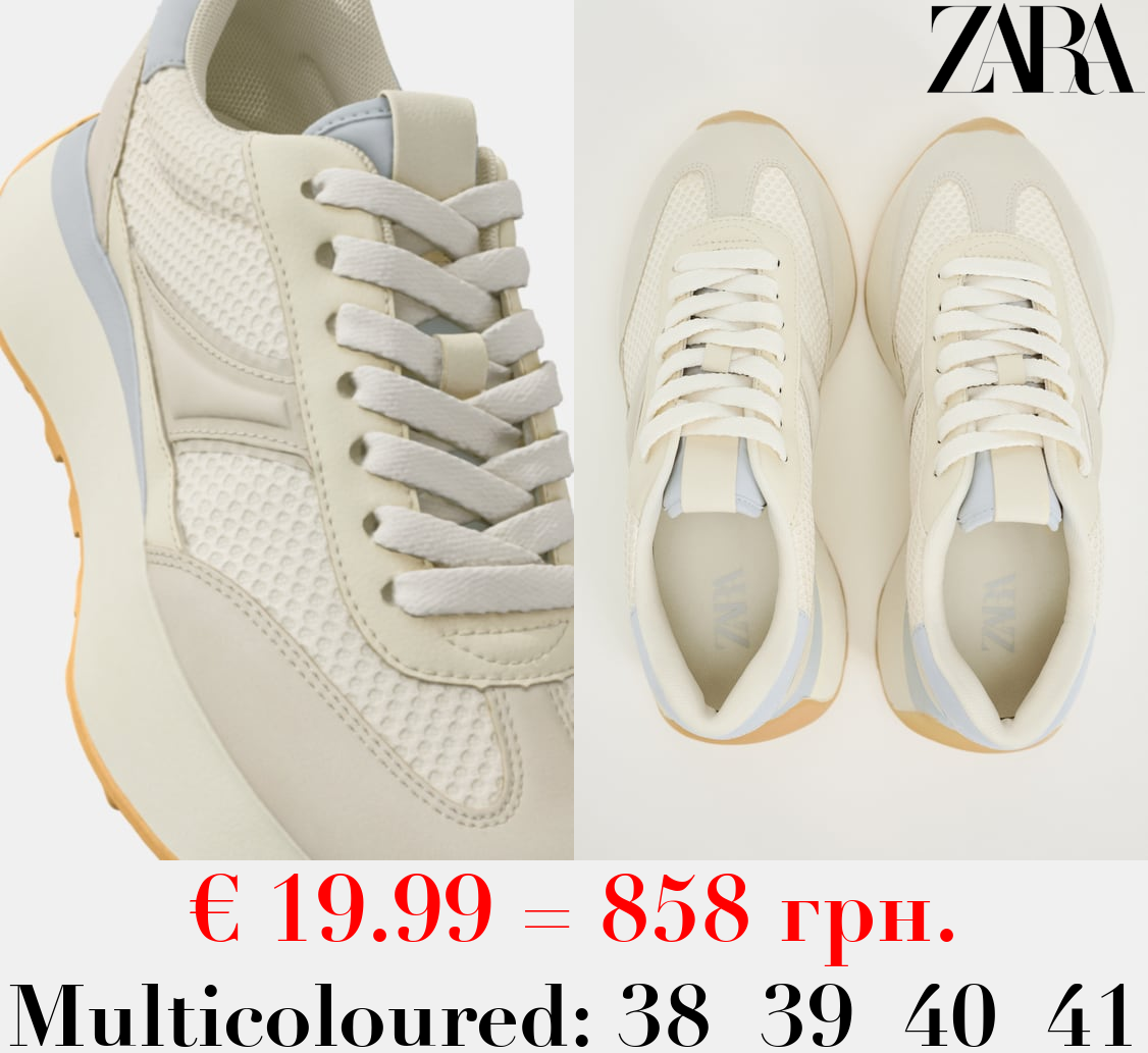 CONTRAST RUNNING TRAINERS