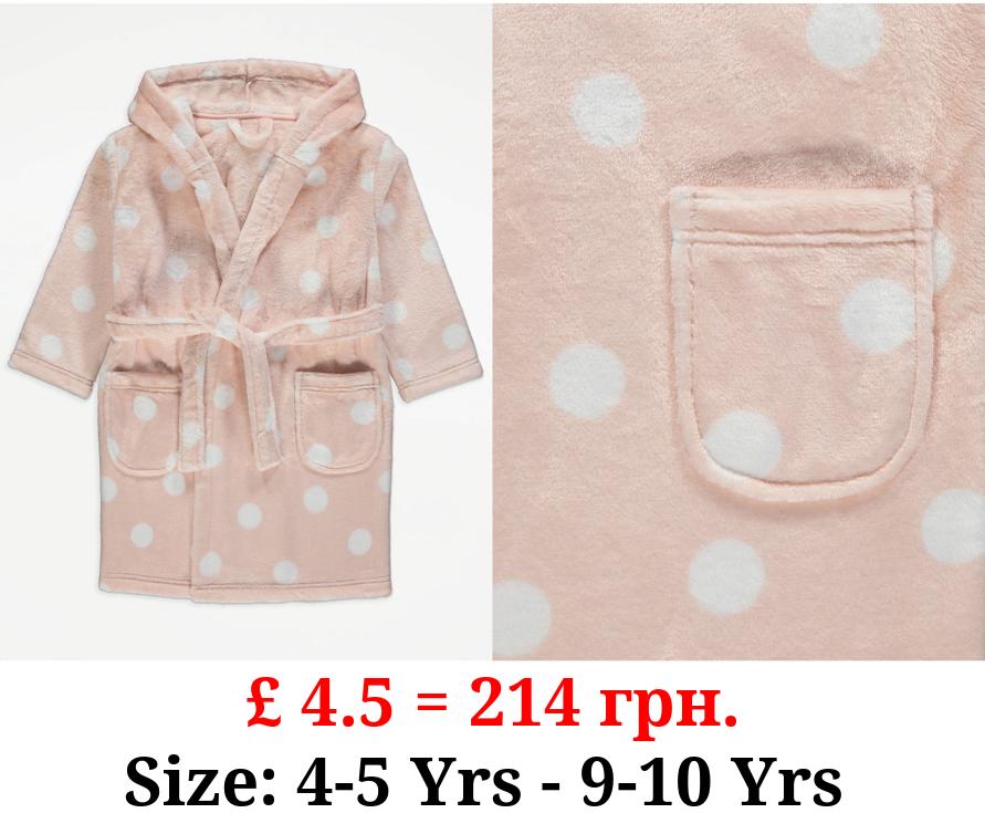 Light Pink Spot Dressing Gown