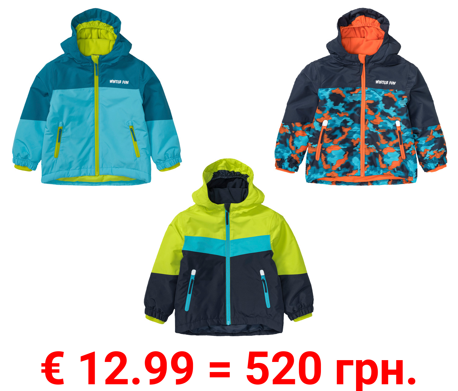 lupilu® Kleinkinder Schneejacke, wasserabweisendes Obermaterial