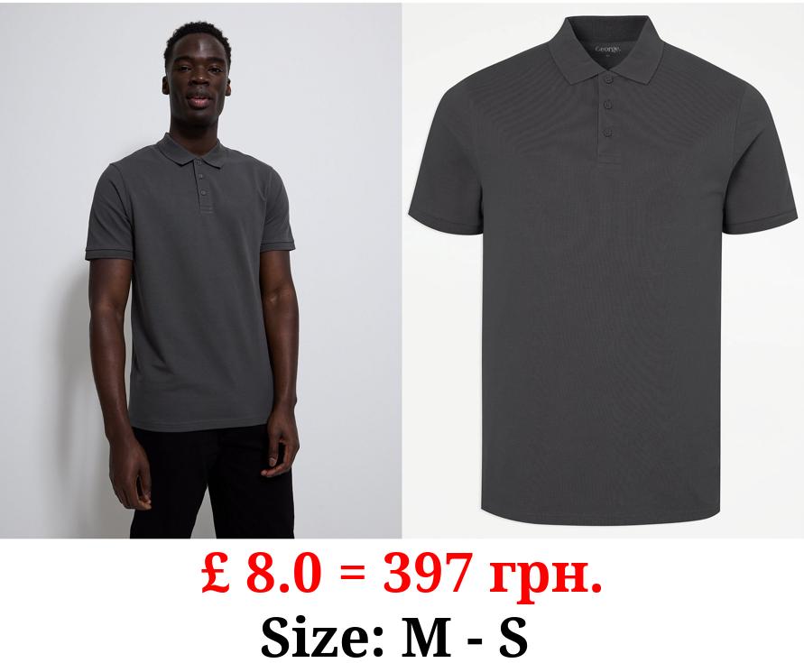 Charcoal Polo Top