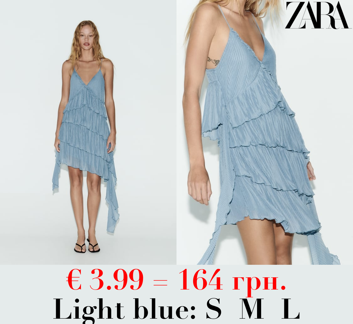 PLEATED ASYMMETRIC DRESS