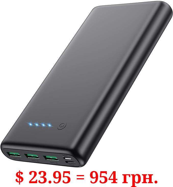 Portable Charger 36800mAh,4 Outputs Power Bank, Dual Input 5V/3A External Battery Pack,USB-C in&Out High-Speed Charging Backup Charger Compatible with iPhone 15/14/13,Samsung S23 Android Phone etc
