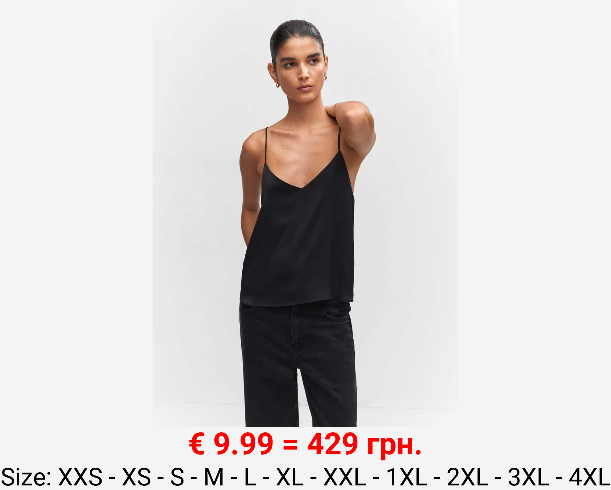 Top satinado tirantes