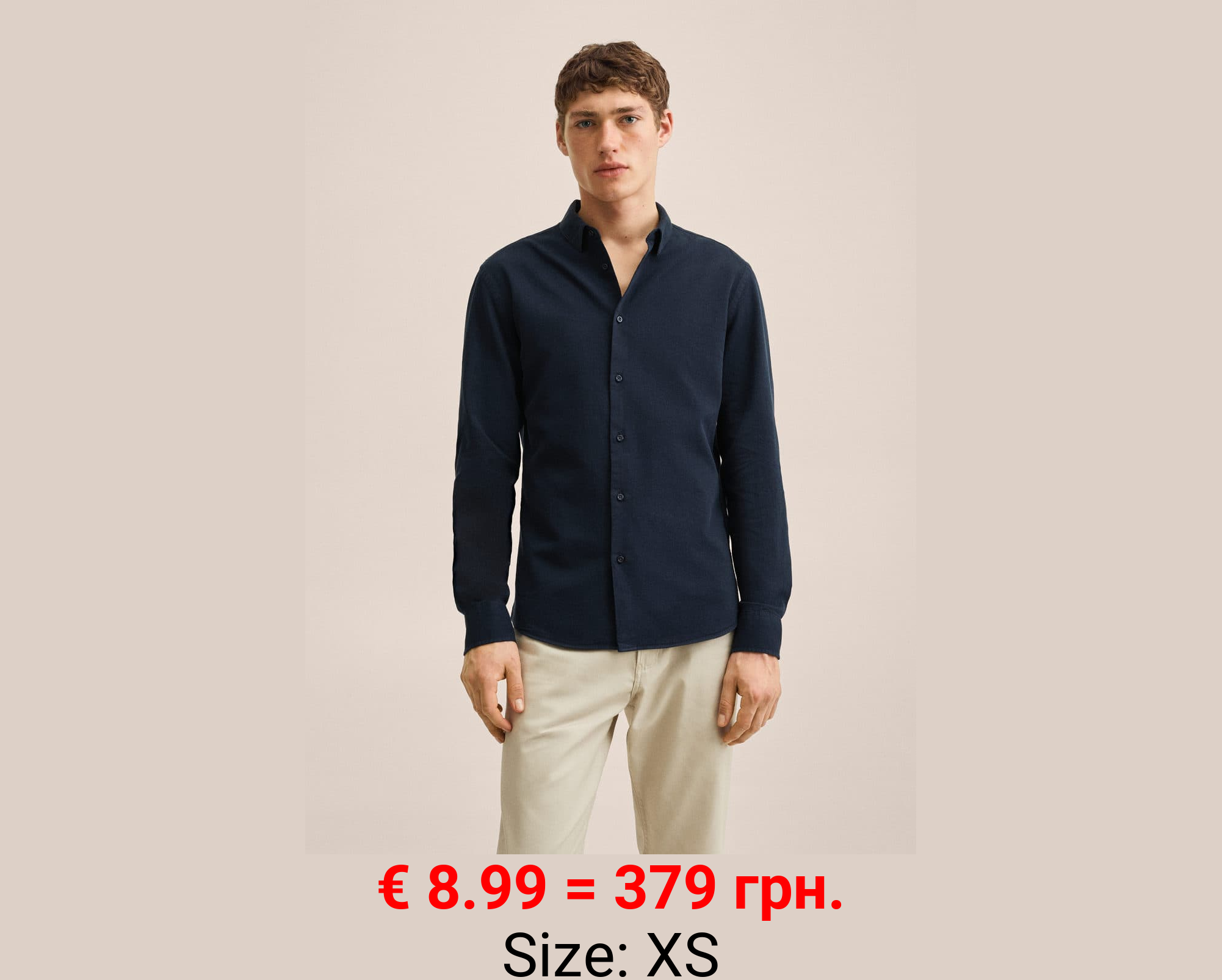 Camisa slim fit algodón estructura