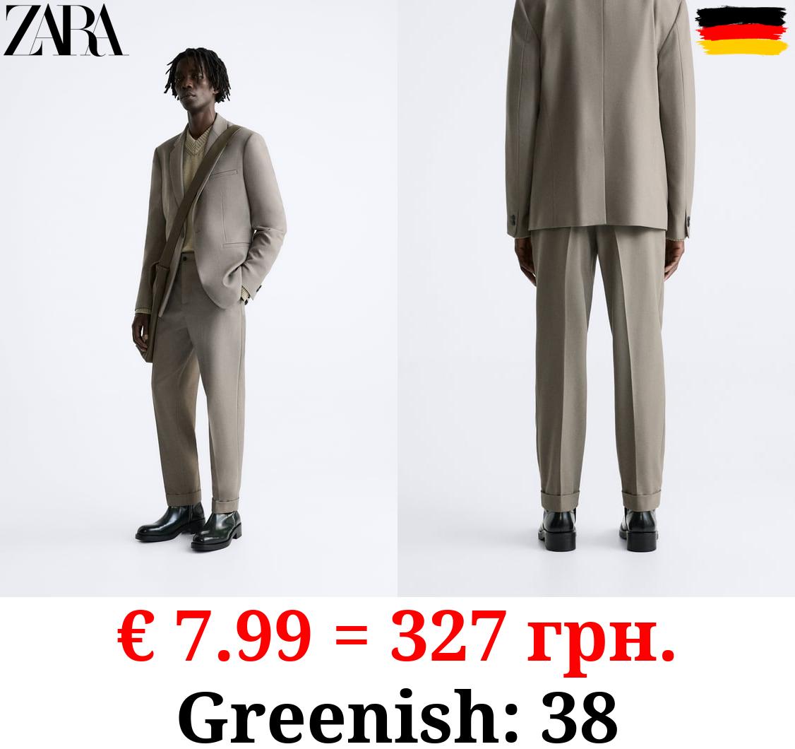 TEXTURED SUIT TROUSERS