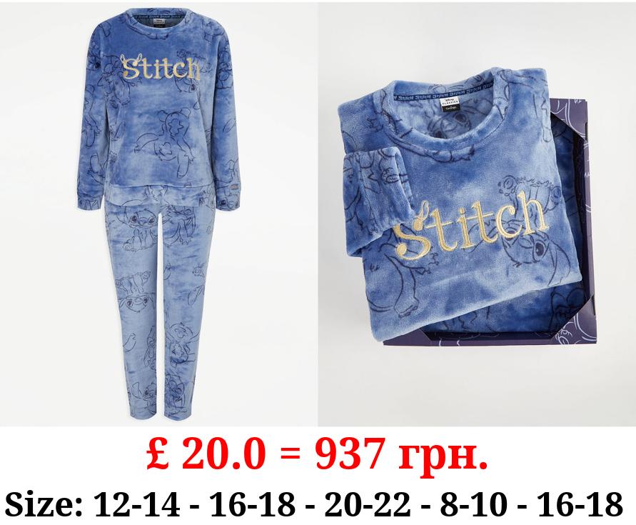 Disney Lilo & Stich Blue Fleece Pyjamas Gift Box Set