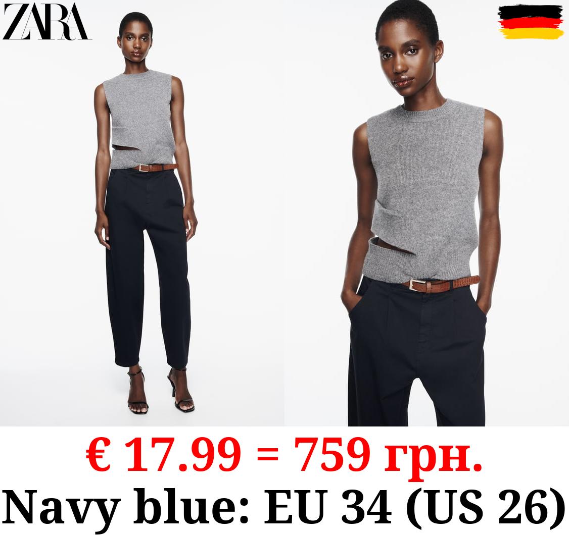 BELTED CHINO TROUSERS