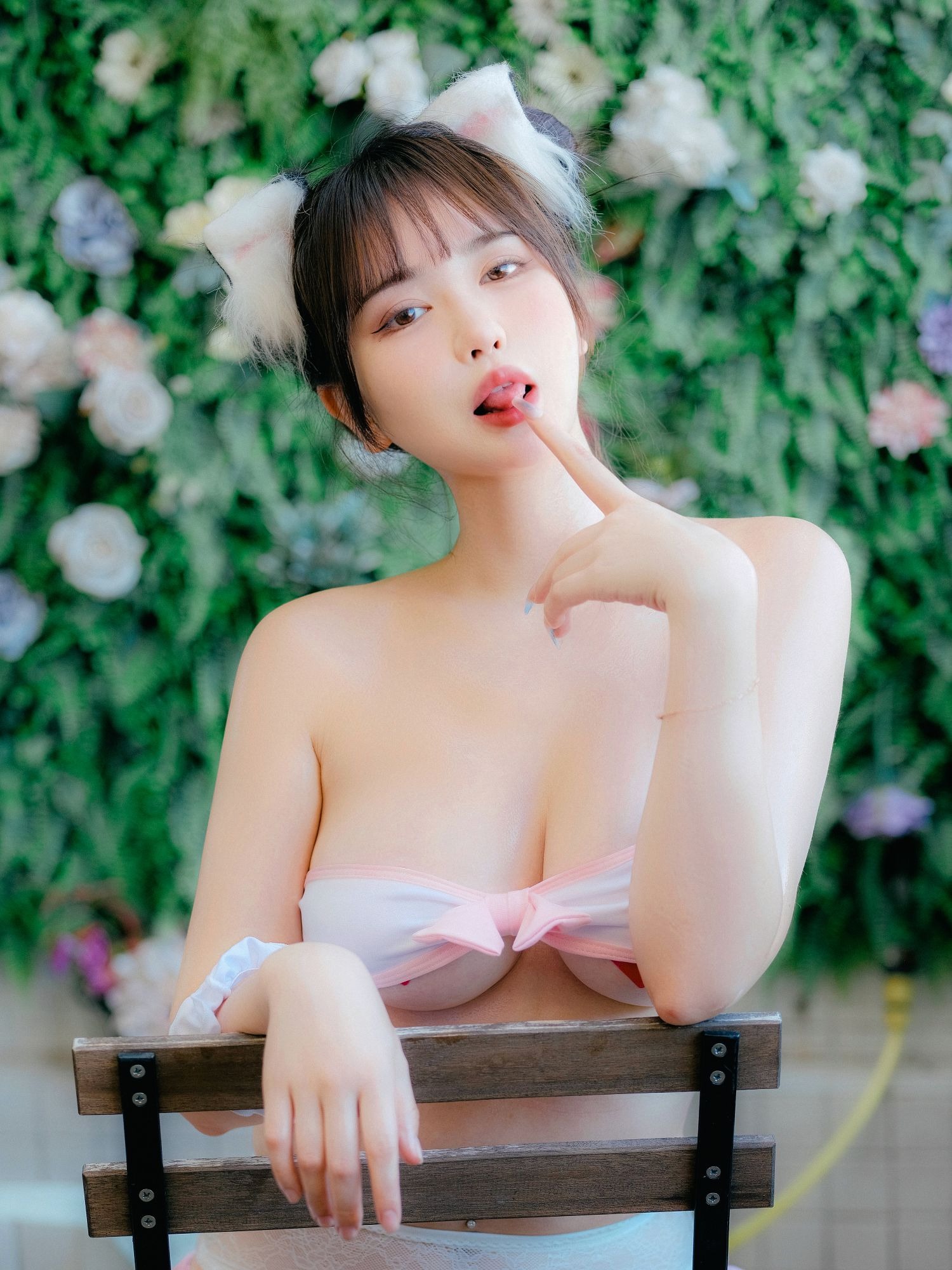 Tina很妖孽呀 粉色吊带袜猫女友 [62P-538MB] 53
