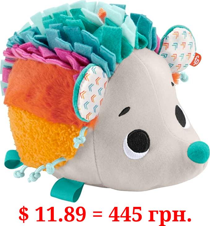Fisher-Price Newborn Plush Toy with Sounds and Sensory Details for Babies, Cuddle n' Snuggle Hedgehog