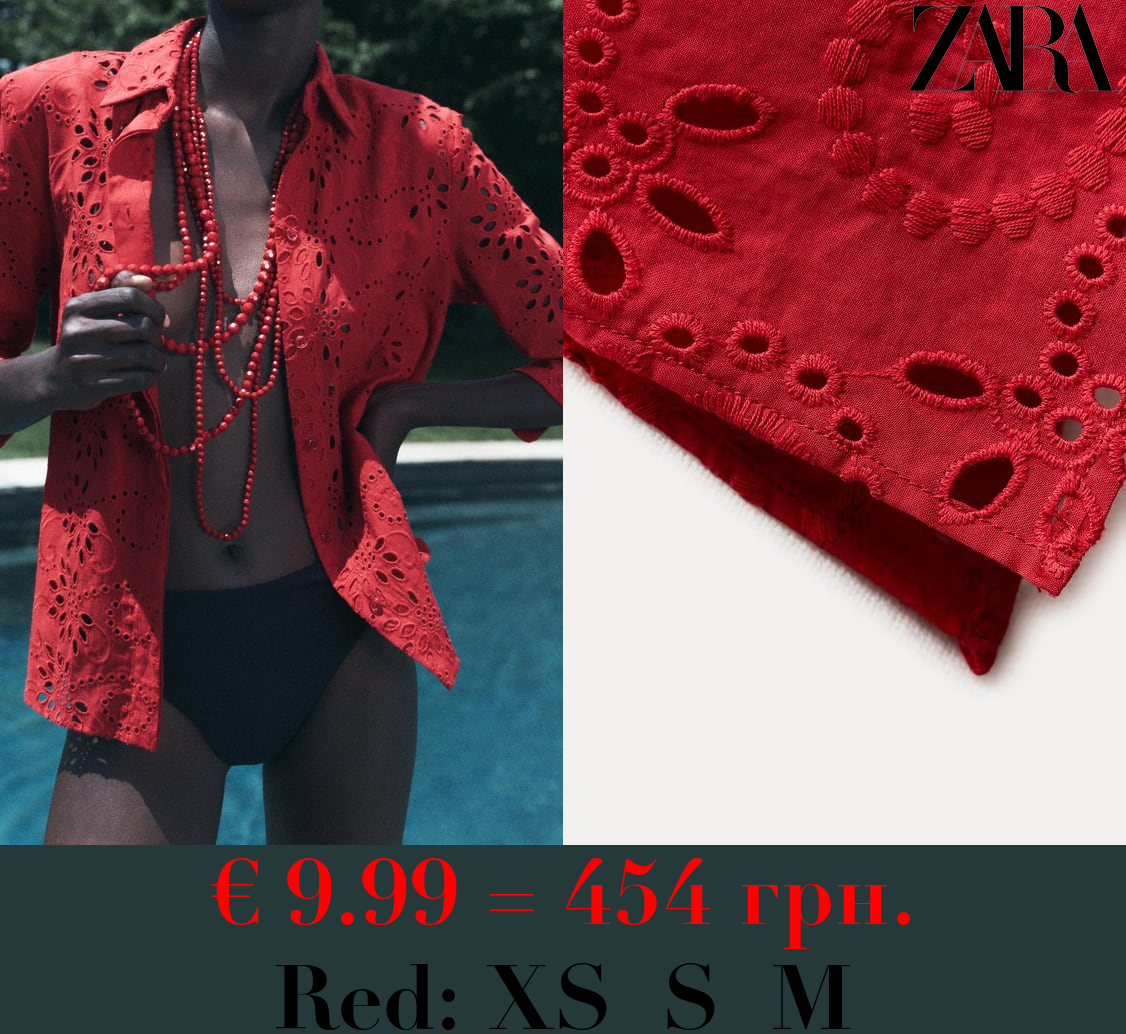 ZW COLLECTION EMBROIDERED POPLIN SHIRT