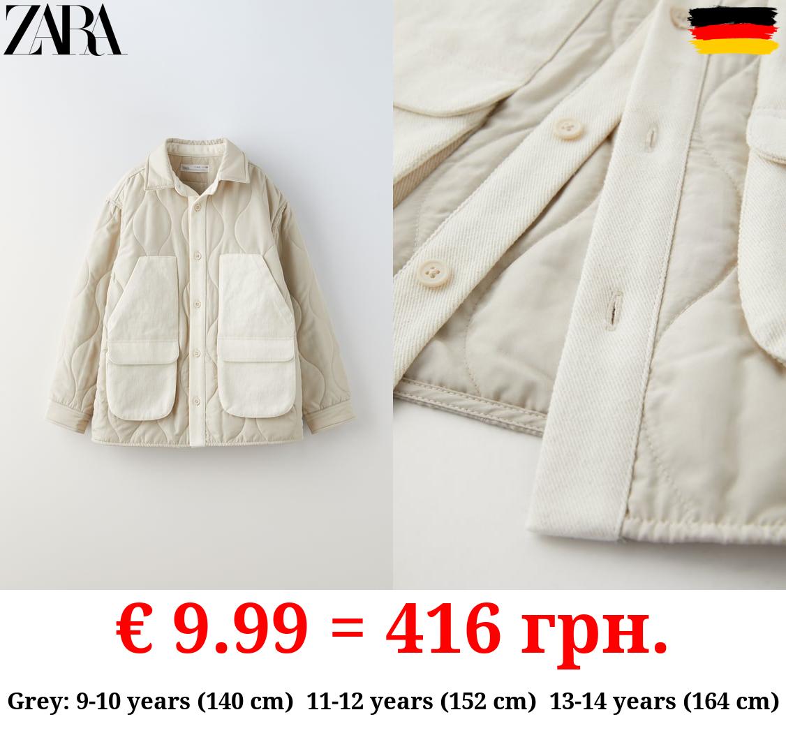 CONTRAST QUILTED OVERSHIRT