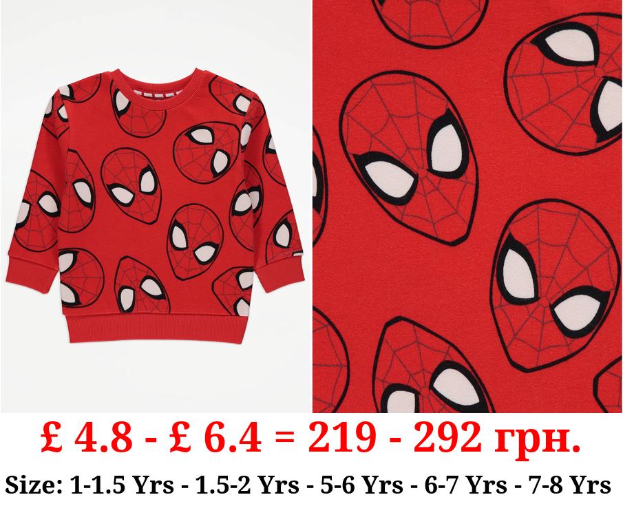 Marvel Spider-Man Red Crew Neck Sweatshirt