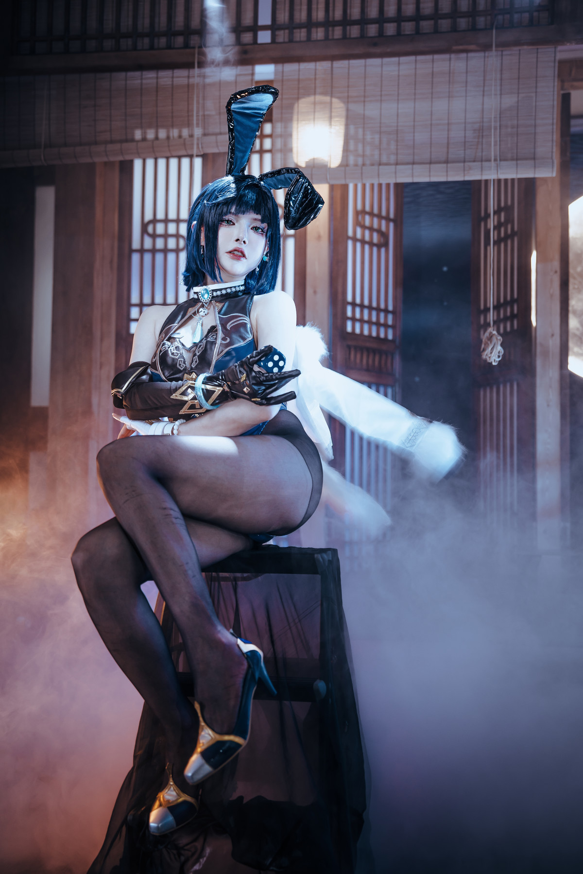 Cosplay 夏小秋秋秋 夜兰 兔女郎 Set.01 5