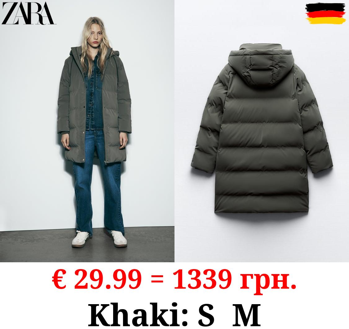 HOODED PUFFER ANORAK WITH WIND PROTECTION