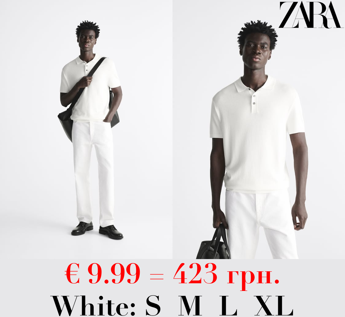 VISCOSE BLEND KNIT POLO SHIRT