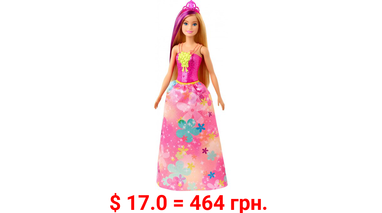 Barbie Dreamtopia Princess Doll, 12-Inch, Blonde With Purple Hairstreak