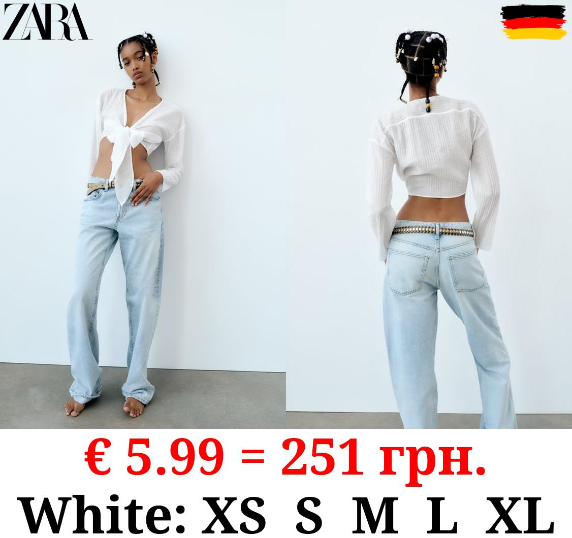 TEXTURED TOP WITH KNOT