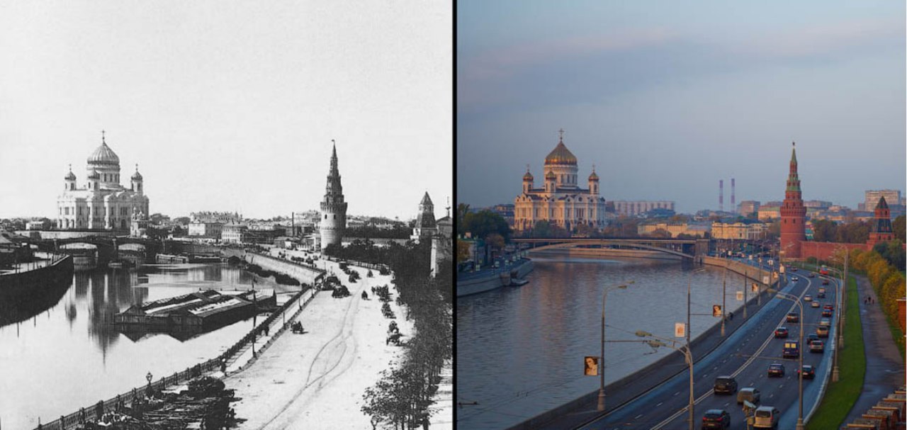 Что раньше было в мире. Москва современная и Старая. Москва старинная и современная. Старая и новая Москва. Москва до и после.