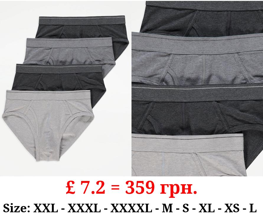 Grey Briefs 4 Pack