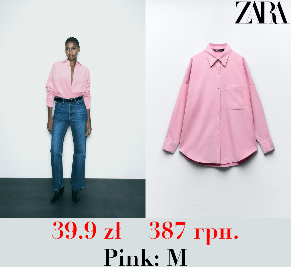 OVERSIZED NEEDLECORD SHIRT