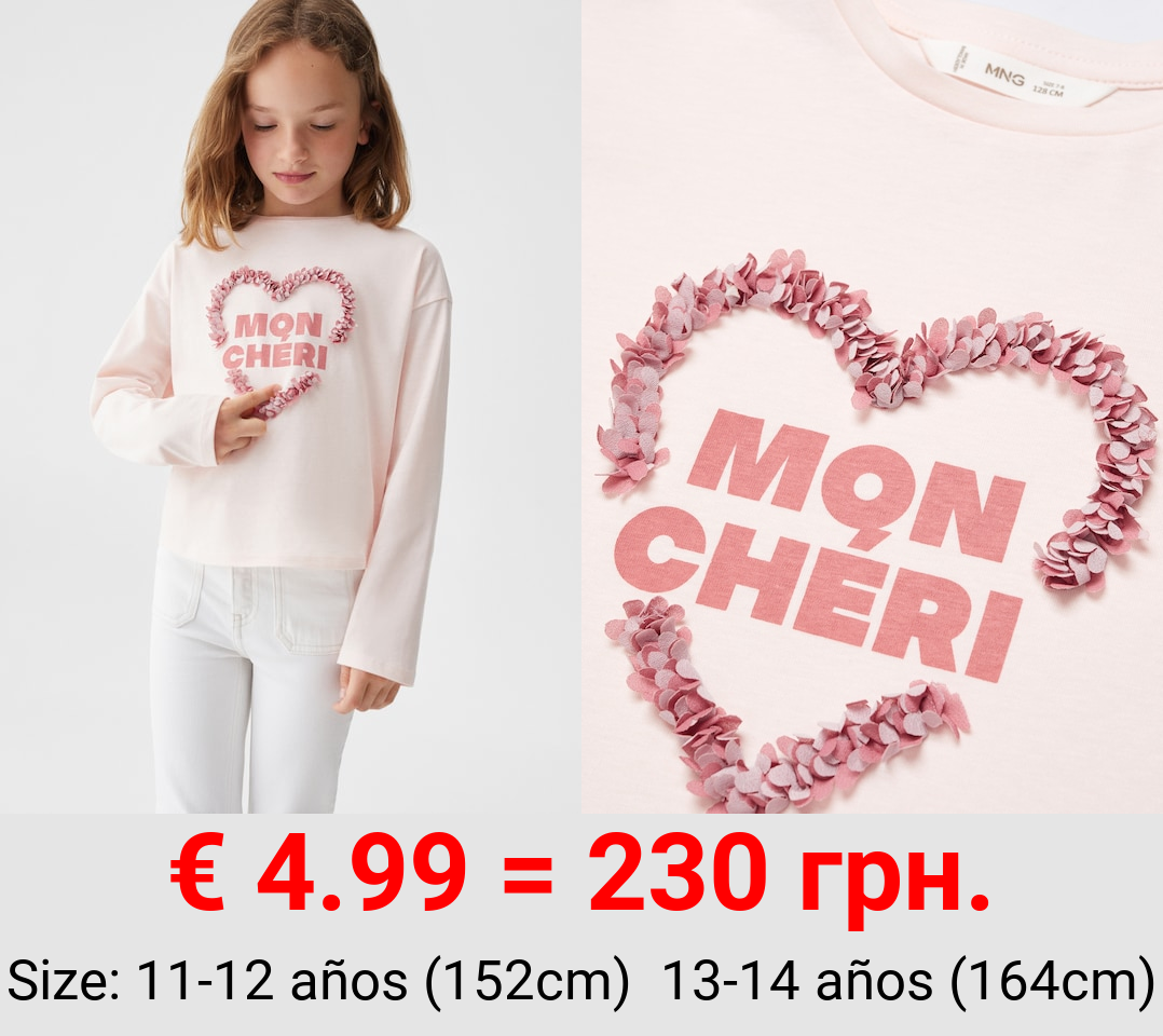 Camiseta manga larga estampada