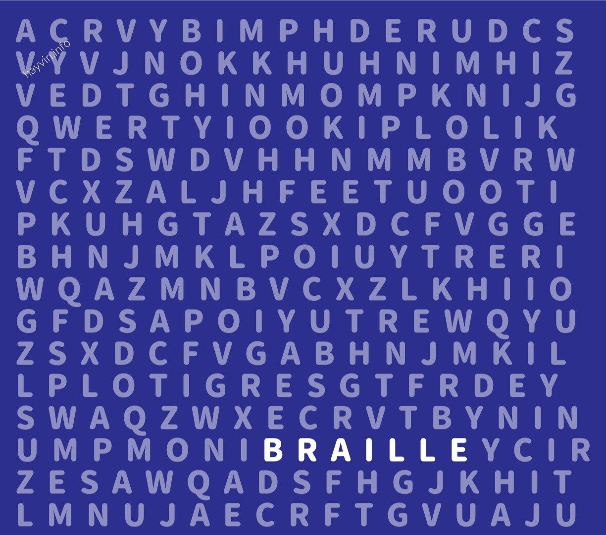 PRO vizuális rejtvény: Csak egy képzett ELME találja meg a „BRAILLE” szót az EXPERT szintű szókeresésben 8 másodperc alatt