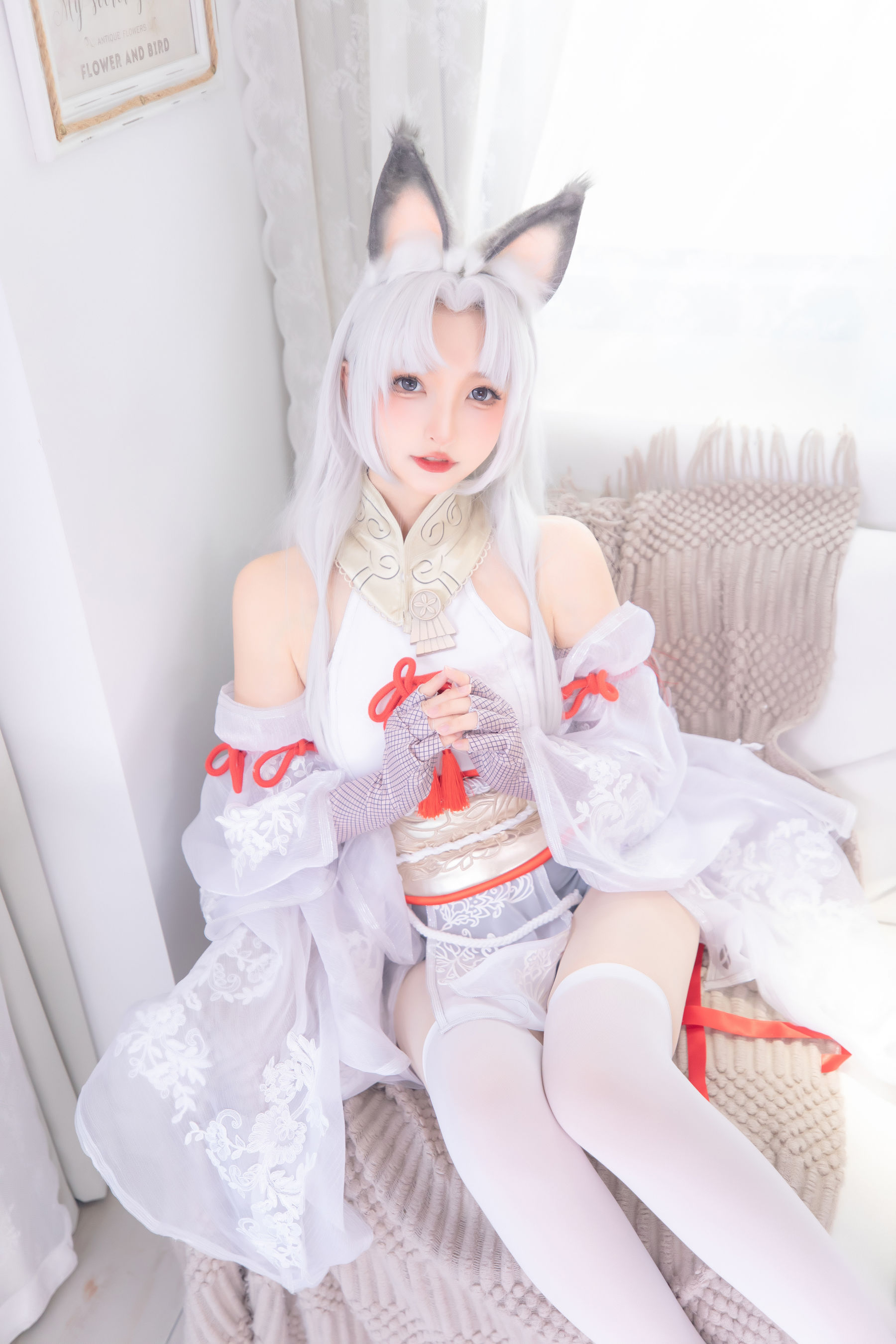 [网红COS]_萝莉神楽板真冬_白丝胡桃-写真图集共74P 5