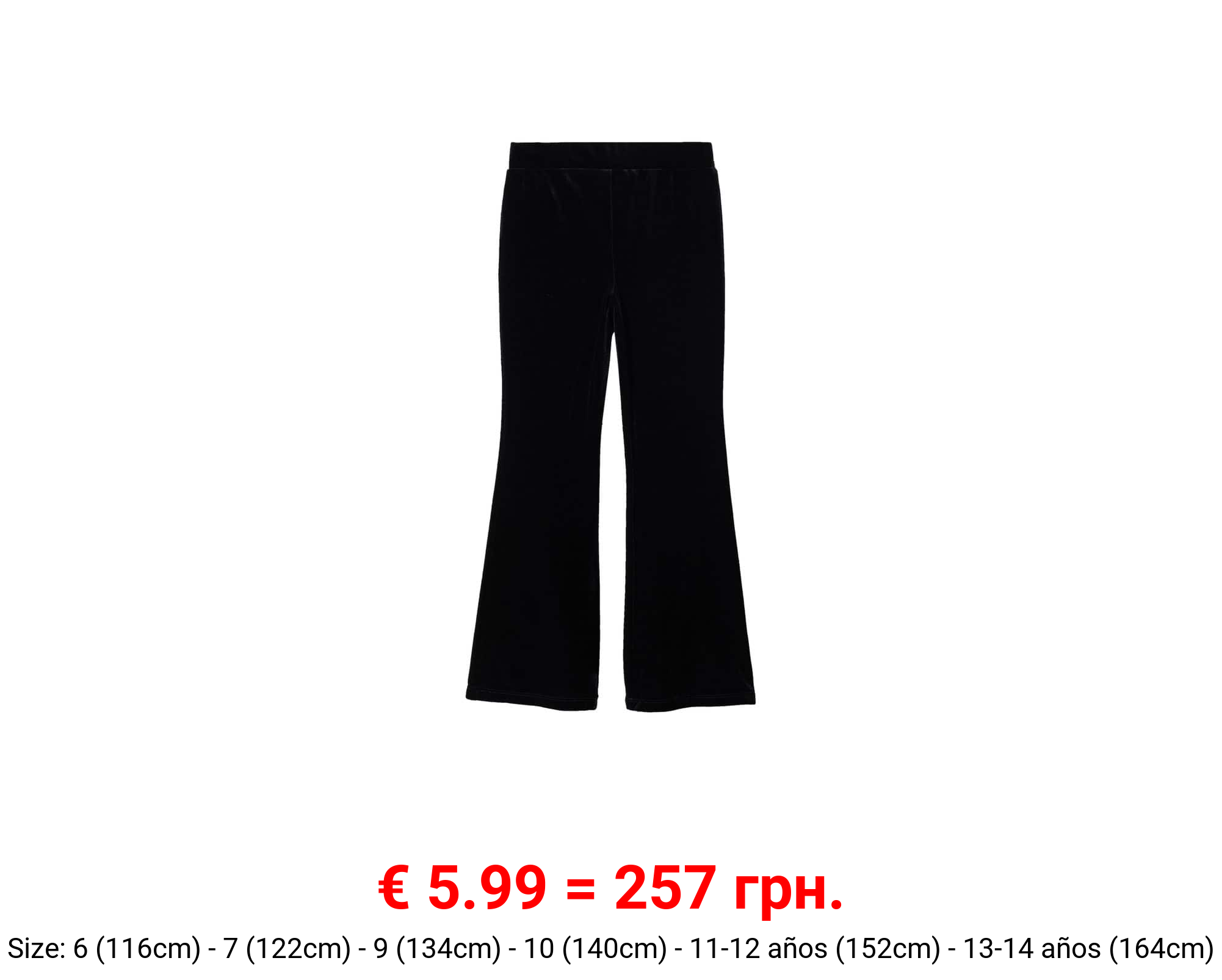 Leggings flare terciopelo 