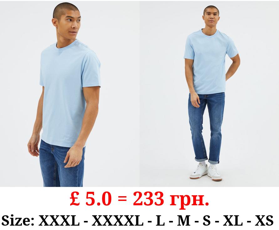 Light Blue Crew Neck T-Shirt