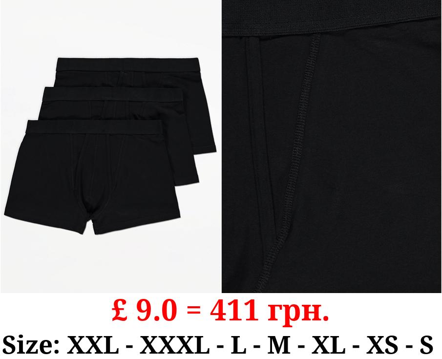 Black A-Front Trunks 3 Pack