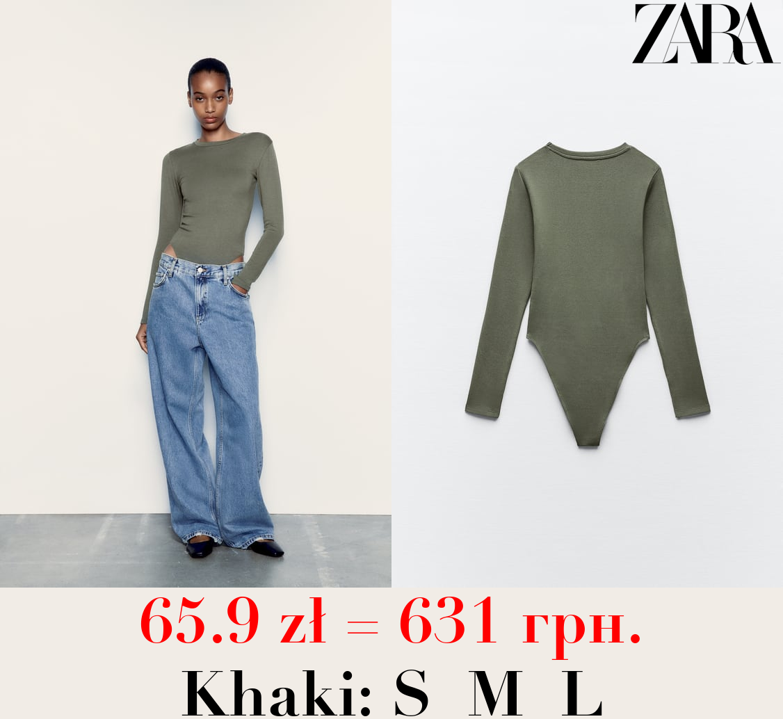 MODAL BODYSUIT WITH LONG SLEEVES