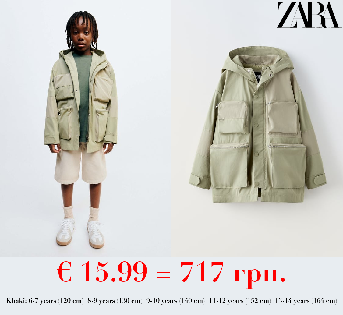 TRUE NEUTRALS MULTI-POCKET HOODED PARKA