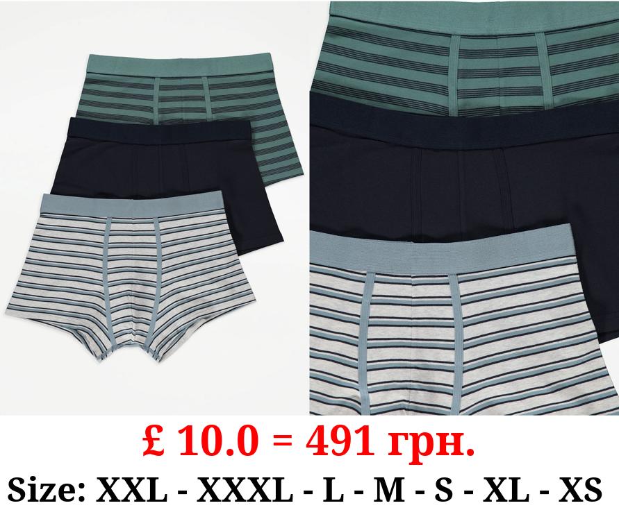 Striped Hipster Trunks 3 Pack