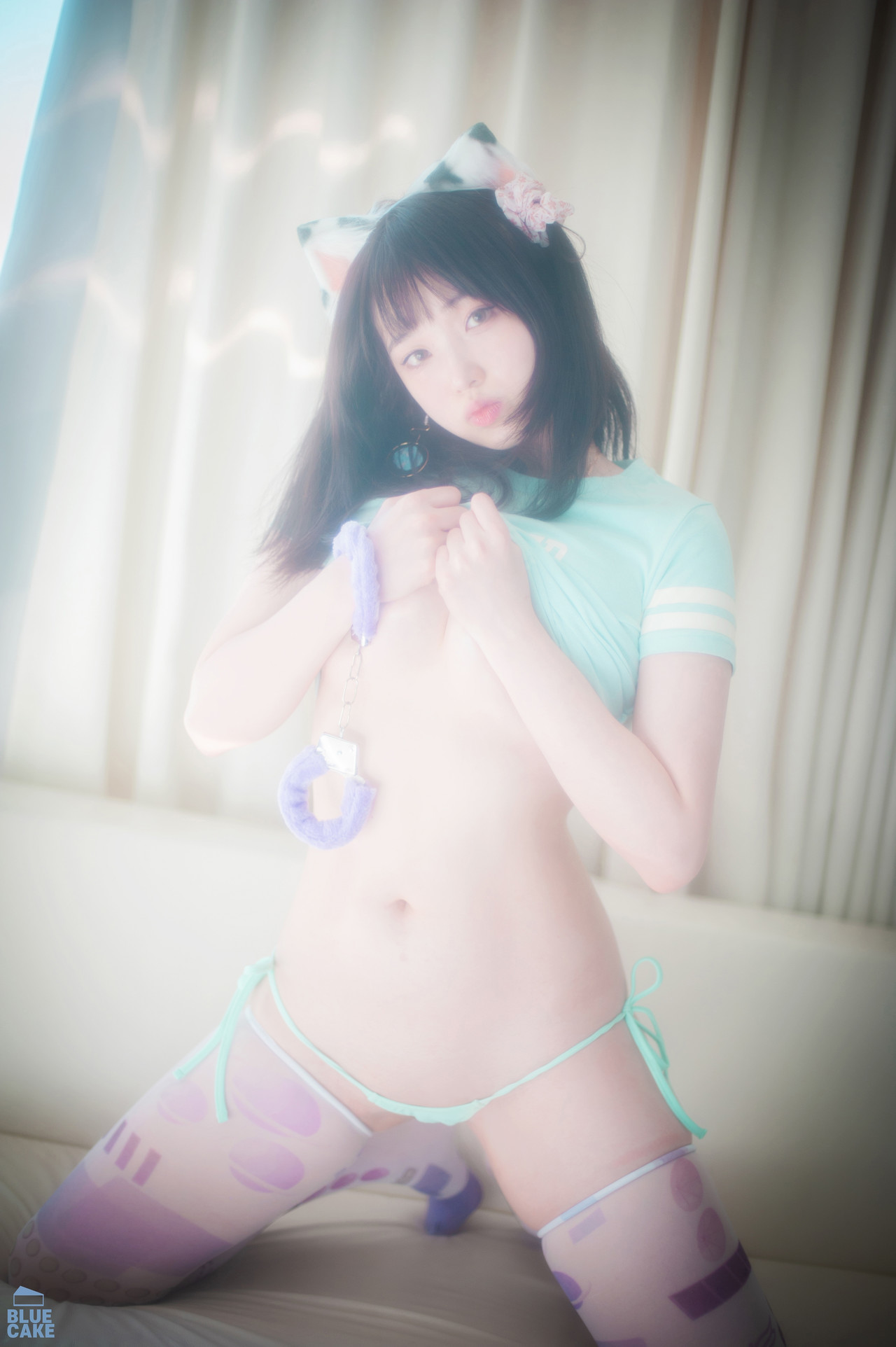 Bambi 밤비, [BLUECAKE] Naughty Cats Pink & Mint RED Set.02 47
