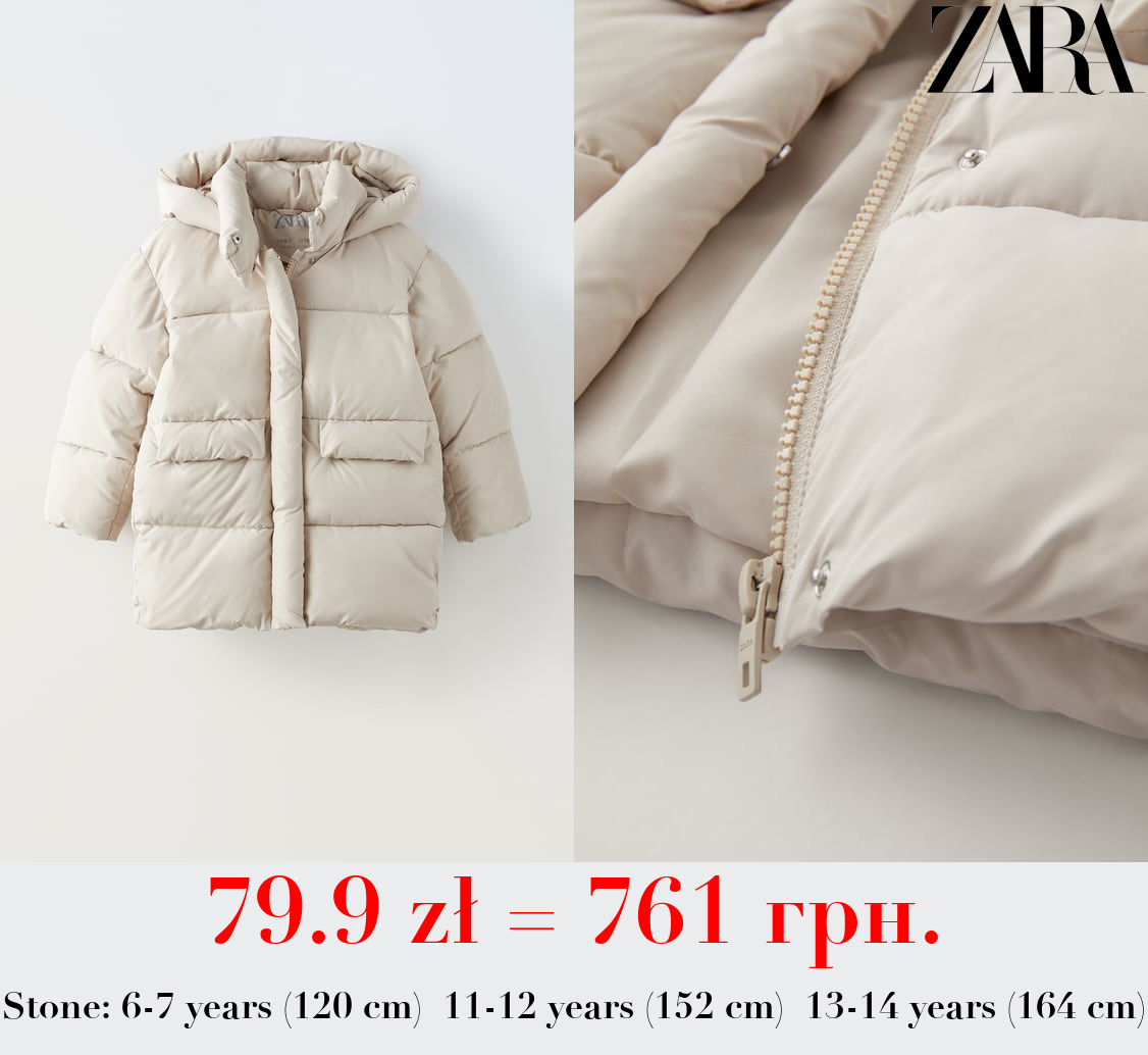 QUILTED COAT WITH FLAPS