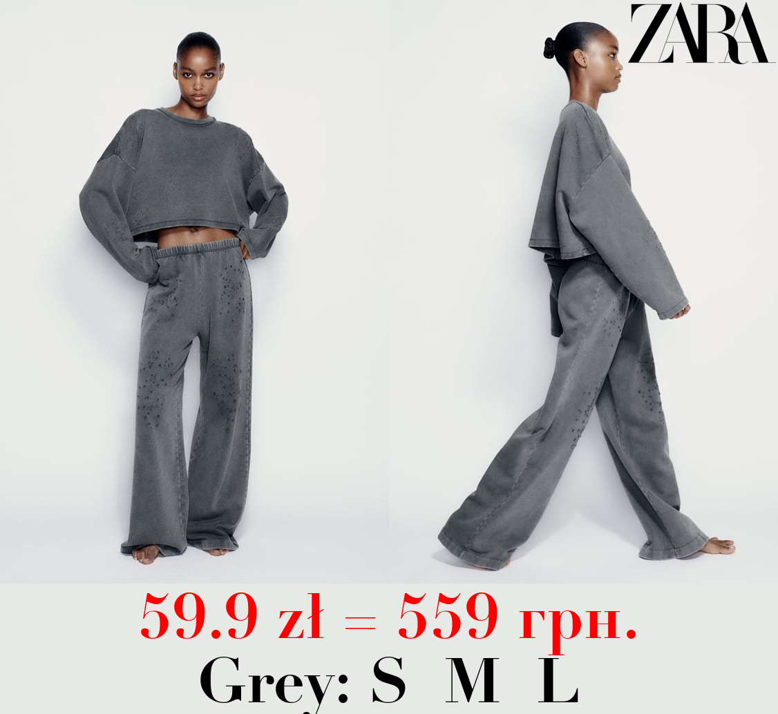 RIPPED FADED-EFFECT SWEATSHIRT