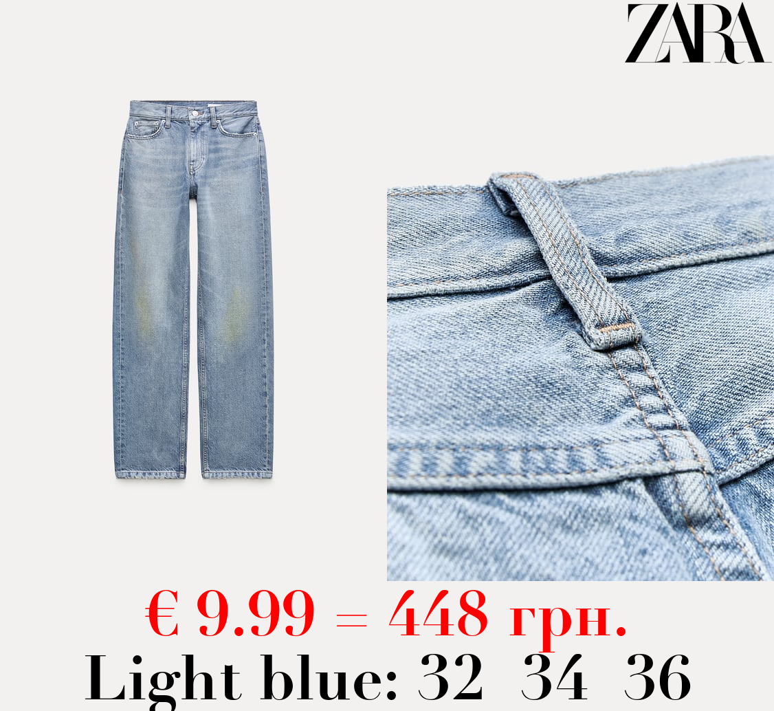 ZW COLLECTION STRAIGHT-LEG MID-RISE JEANS