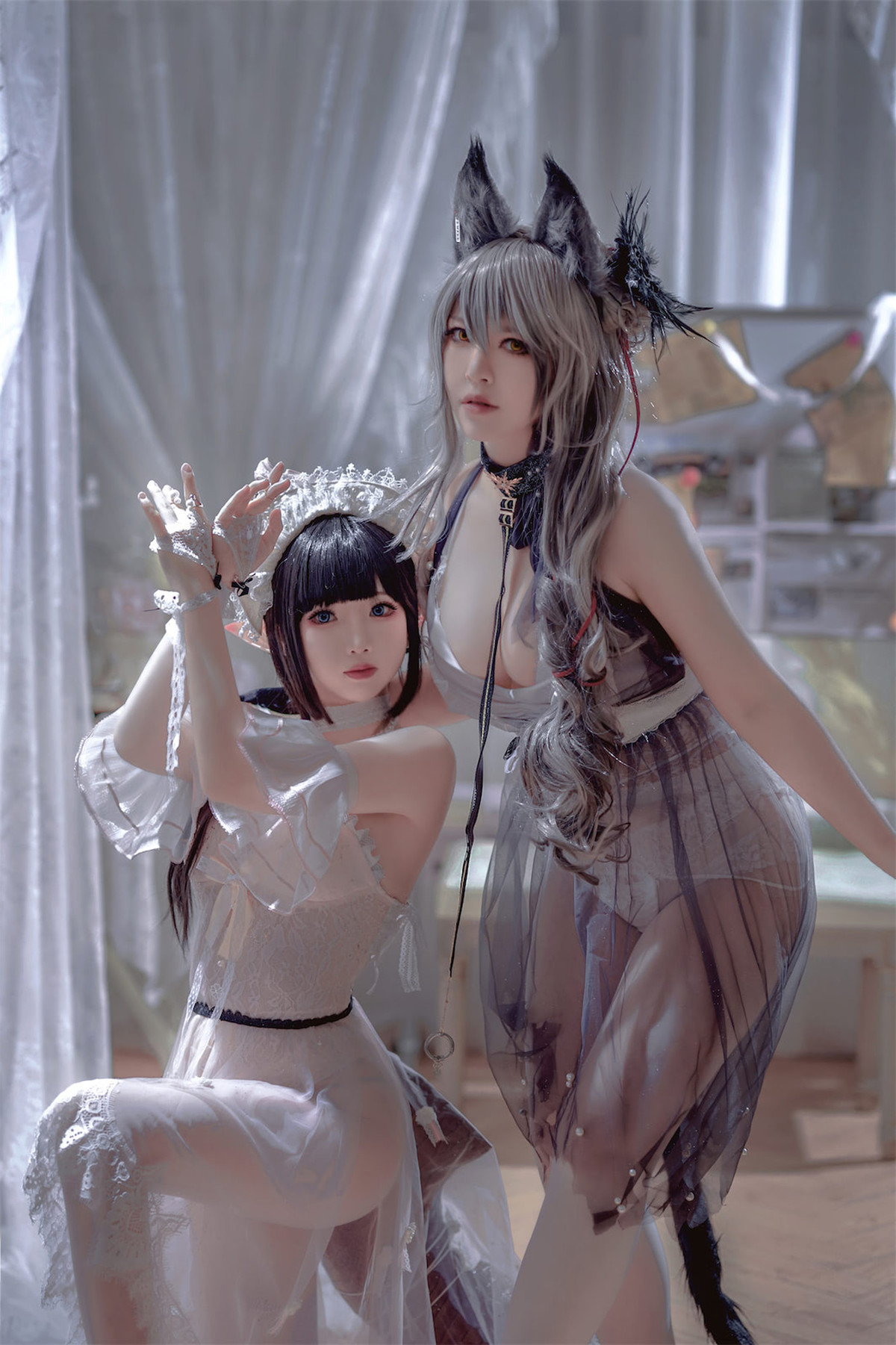 Cosplay 面饼仙儿 半半子 Arknights 黑x森蚺 13
